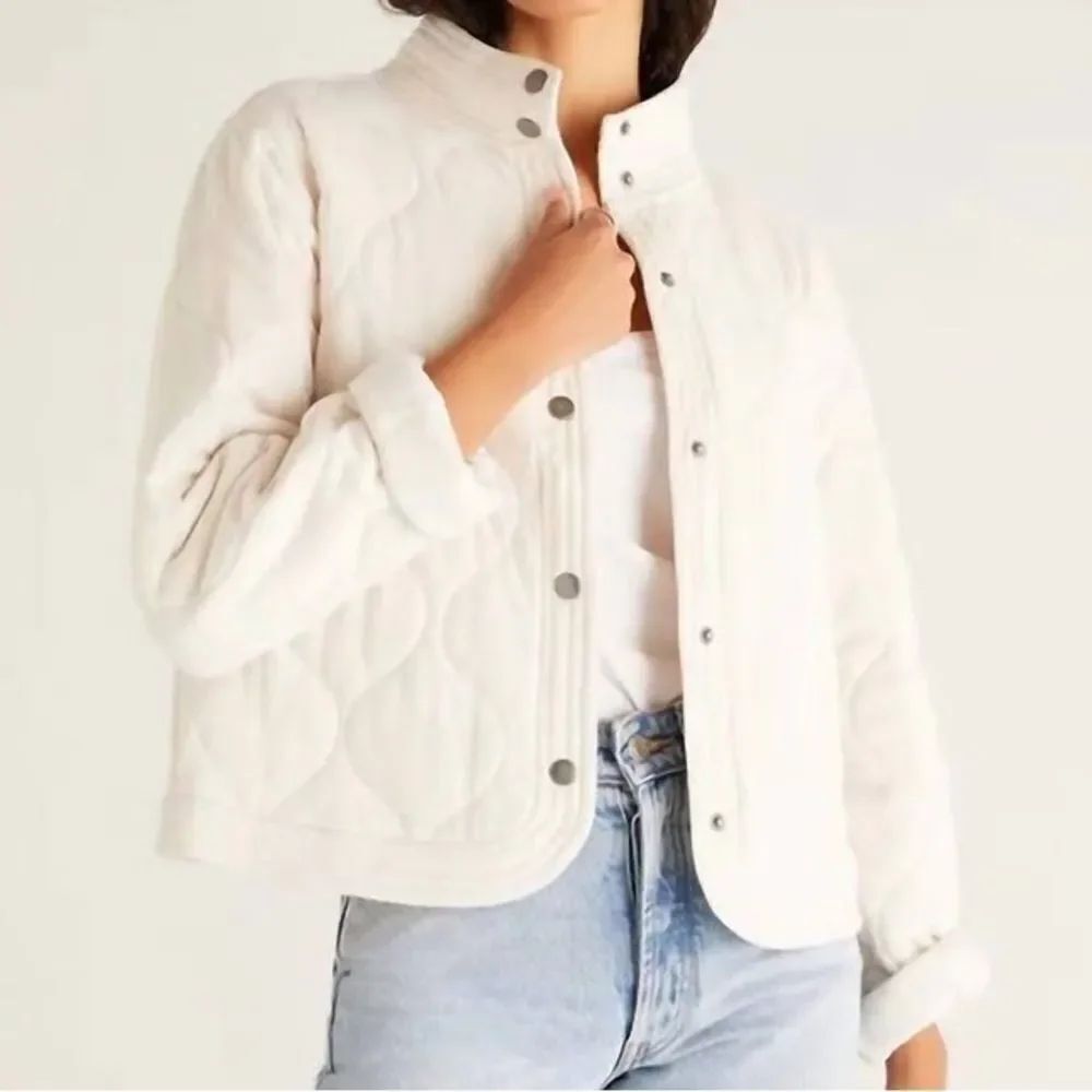 Z Supply Maya Quilted Jacket Bone sz Small EUC